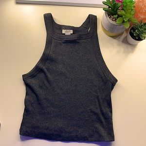 Dark Gray Crop Tank Top